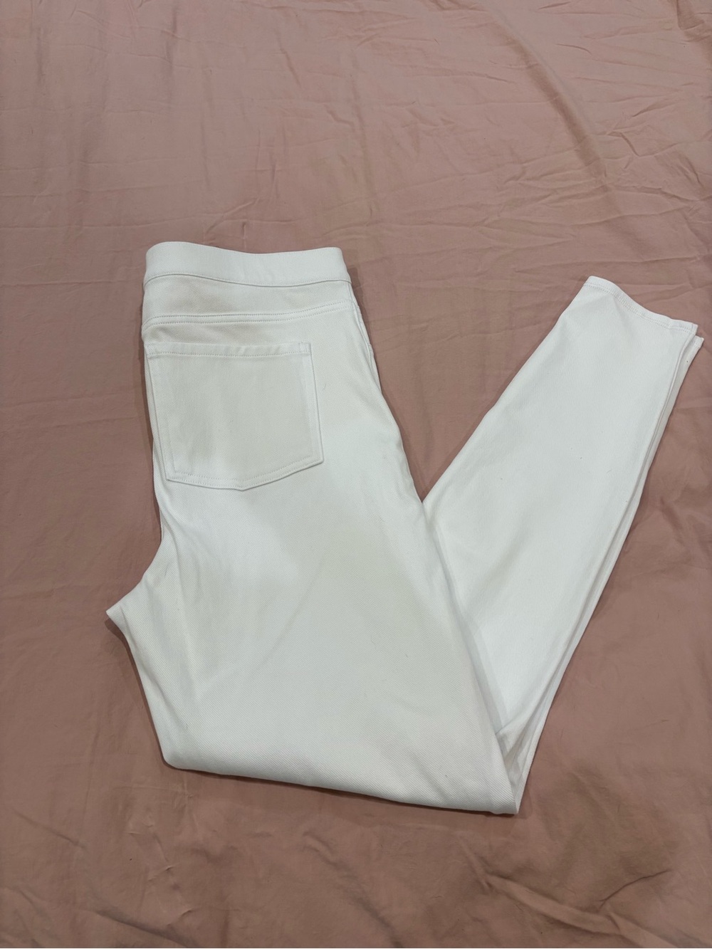 SPANX White Ankle Jean-ish Leggings  - High Waisted Slim Fit